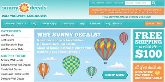 Student Shop: Продажа тканевых настенных наклеек в SunnyDecals.Com