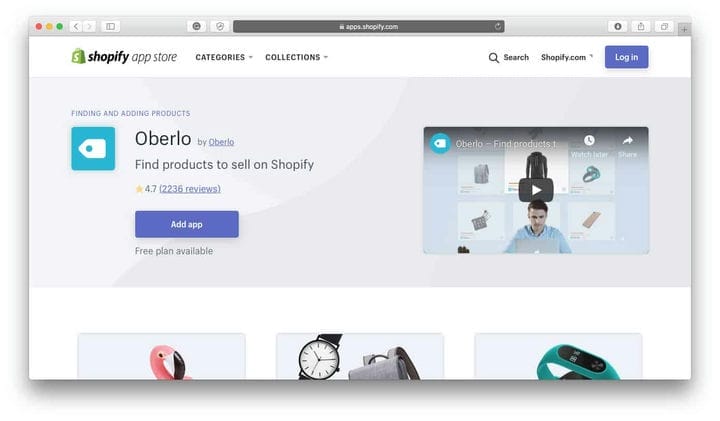 Oberlo Best Shopify Дропшиппинг-приложения