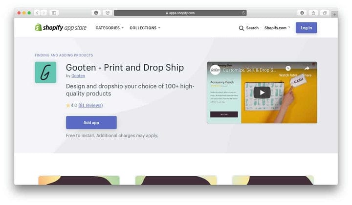 Gooten Лучшие приложения для прямой поставки Shopify 