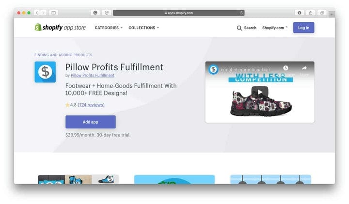 Pillow Profits Fulfillment Лучшие приложения для дропшиппинга Shopify