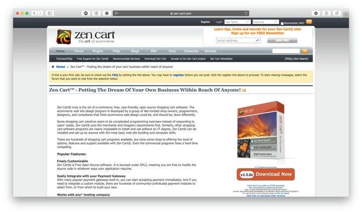 Платформа с открытым исходным кодом ZenCart