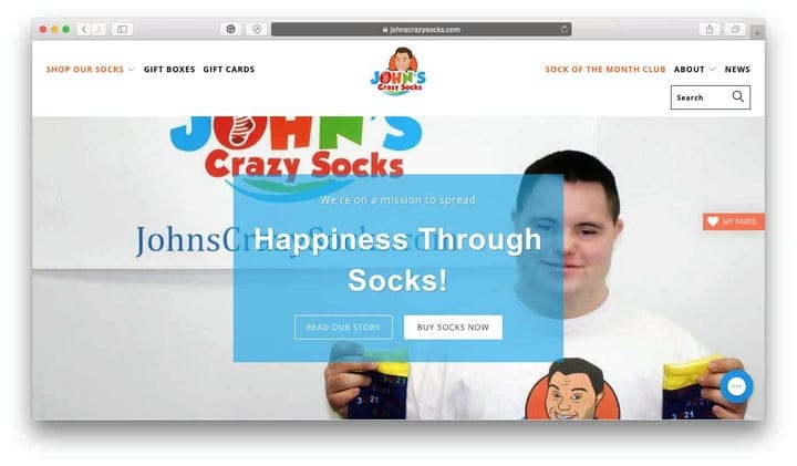Shopify Магазин сумасшедших носков Джона