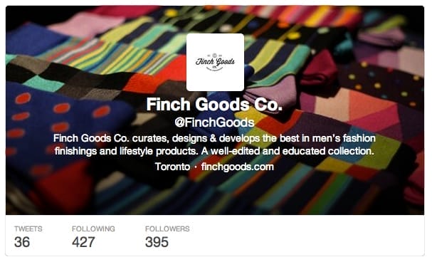 Аккаунт Finch Goods Co. в Twitter - Как начать бизнес